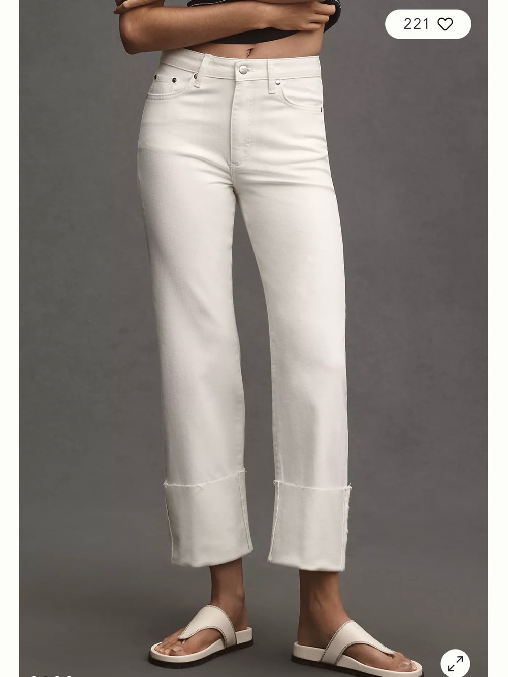 NEW White Zara White Cropped Straight-Leg Jeans